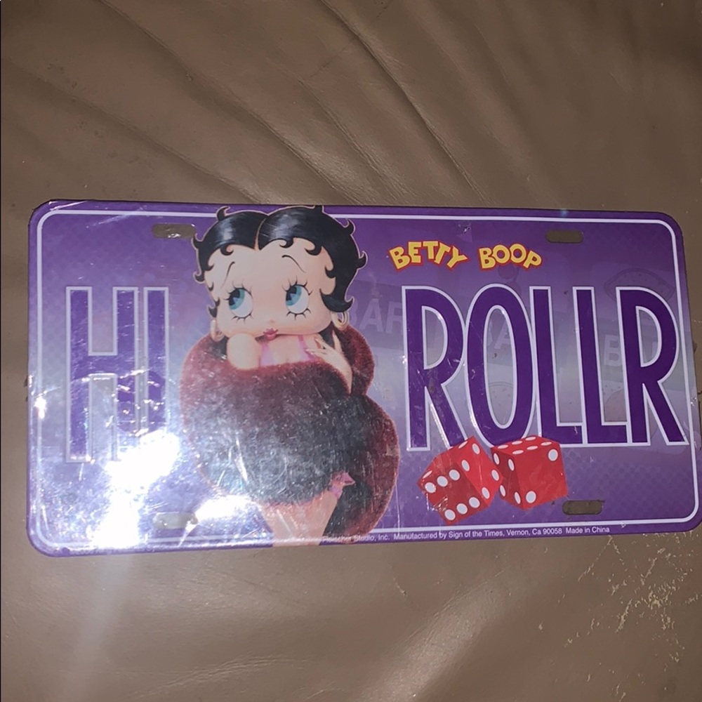 NWOT Betty Boop front license plate